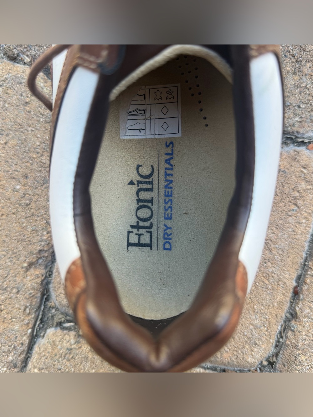 Etonic Men’s White and Brown Athletic Golf Shoes Sz 10.5 - Picture 8 of 9